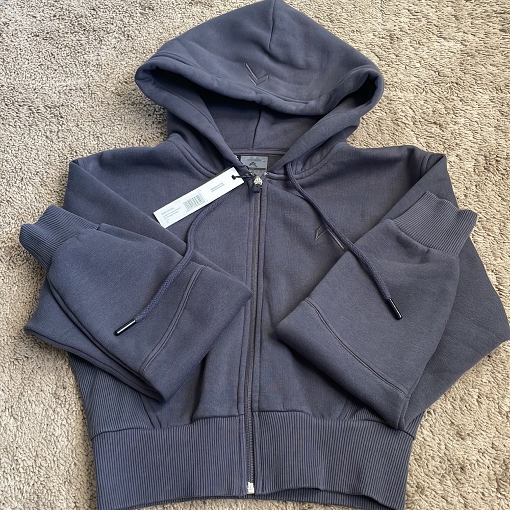 Oner Active Classic Lounge Cropped Zip Through Hoodie Size XS
